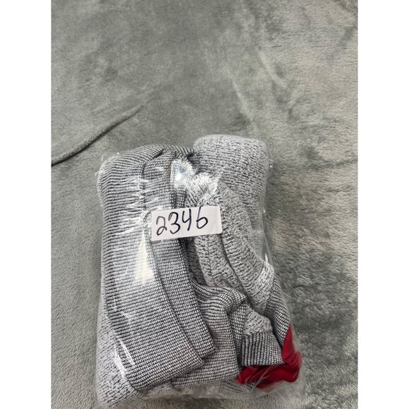 Bon Worth Womens Large Gray Red Sweatshirt Christmas Sweater Barn Snow Bird Tree - Picture 7 of 7